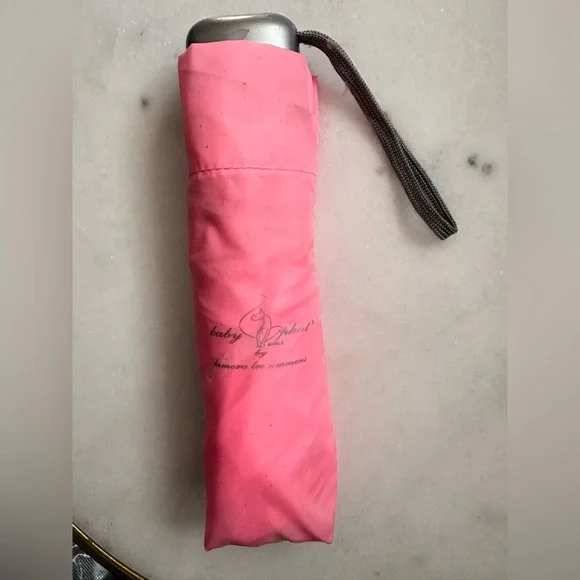 Baby Phat Pink and White Umbrella Travel Umbrella - Picture 6 of 8